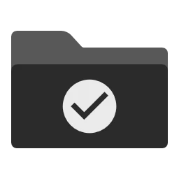 Black folder icons for Windows, Flat