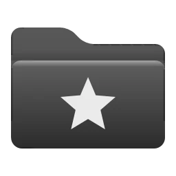 Black folder icons for Windows, Modern