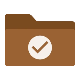 Iconos de carpeta en marrón para Windows 11 y 10, Plano