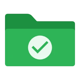 Green folder icons for Windows, Flat
