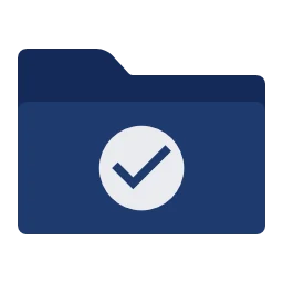 Iconos de carpeta en azul marino para Windows 11 y 10, Plano