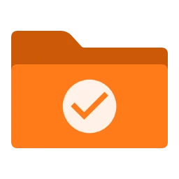 Orange folder icons for Windows, Flat