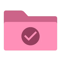 Pink folder icons for Windows, Flat