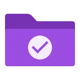 Iconos de carpeta en morado para Windows 11 y 10, Plano