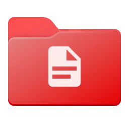 Red folder icons for Windows, Two-tone
