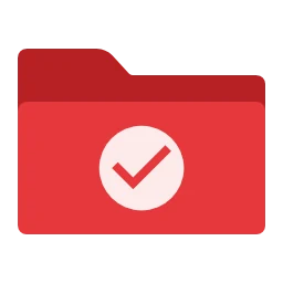 Red folder icons for Windows, Flat