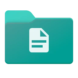 Teal folder icons for Windows, Two-tone
