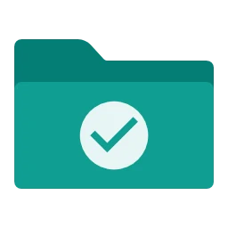 Iconos de carpeta en verde azulado para Windows 11 y 10, Plano