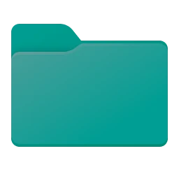 Icono de carpeta Verde azulado