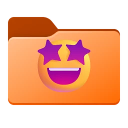 Icono de carpeta con un emoji